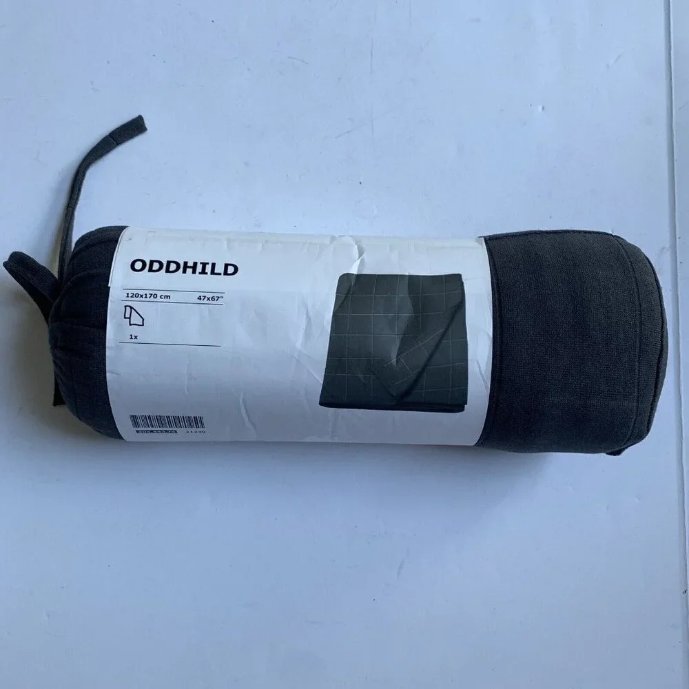 Ikea Oddhild Throw Blanket Gray Grey New in Package 47 x 67